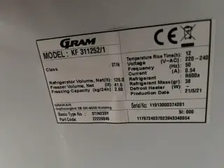 Gram Køle/fryseskab KF 311254/1