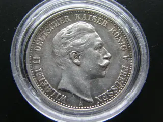 Tyskland  2 Mark  1905 A  Sølv  KM#522.