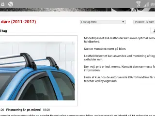 Tagbøjler til Kia Picanto 