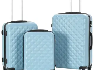 Kuffert sæt i 3 dele hardcase ABS blå