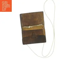 Lædertaske med skulderrem (str. 9x13 cm)