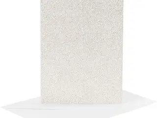 Glitterkort og Kuverter - 4 sæt, 10,5x15 cm