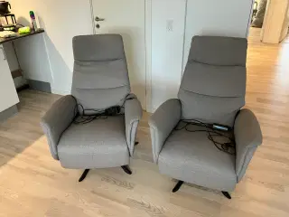 Lænestole 2 stk elektrisk justering 