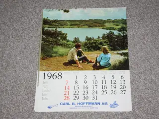 Retro kalender fra 1968