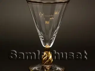 Ida m. guldkant Rødvinsglas. H:150 mm.