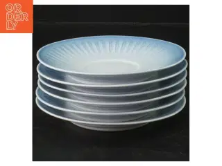 Seks tallerkener i porcelæn fra B&G (str. Ø. 14 cm. 6 styk)