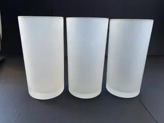 3 stk. sjusglas eller vandglas i matteret glas