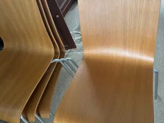 Sæt 8 stole ægte træ 