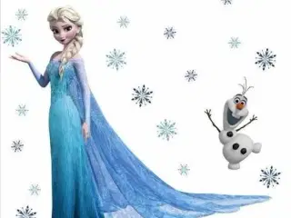 Smuk Frost wallstickers med Elsa og Oluf fra Frost
