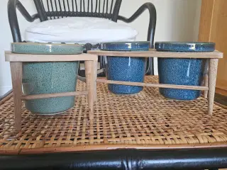 CASA LIVING KERAMIK KRUKKER MED HOLDER 