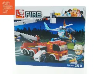 Sluban brandmandsæt med helikopter og brandbil fra Sluban (str. 394 stykker)