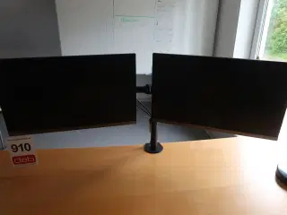2 stk. Samsung S24R350FZU 24tm LED skærme + arm