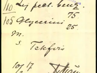 Recept - Dr. med Axel Jørgensen - Kong Salomons Apothek - 10 - 2 - 1917