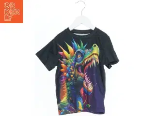 Børne T-shirt med dinosaur tryk (str. 122)