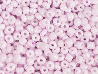 Rocaiperler, diam. 3 mm, str. 8/0, hulstr. 0,6-1,0 mm, soft rosa, 25g/ 1 pk.