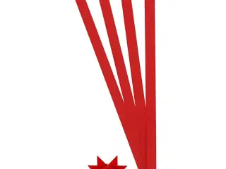 Stjernestrimler, L: 45 cm, diam. 4,5 cm, B: 10 mm, rød, 100strimler/ 1 pk.