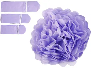 Papirpomponer, diam. 20+24+30 cm, 16 g, lilla, 3stk./ 1 pk.