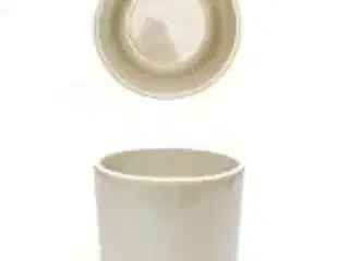 7 stk. Krukke stabelbar stentøj råhvid 1,5 ltr Rustik