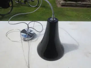 1 stk Loftlampe I Glas/Porcelæn sort