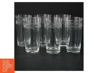 Drikkeglas med dekorativt mønster (str. 10 cm. 6 styk)