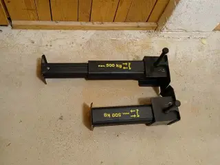 Støtteben til anhænger 500 kg sort stål