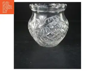 Glasvase med mønster (str. 16x15 cm)