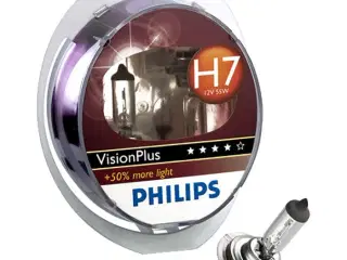 Philips Visionplus H7 55W 12V (+60%) - Sæt