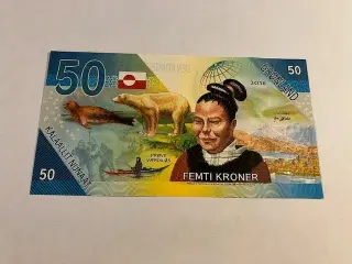 50 Kroner Prøveseddel 2016 Grønland - Lavt nummer