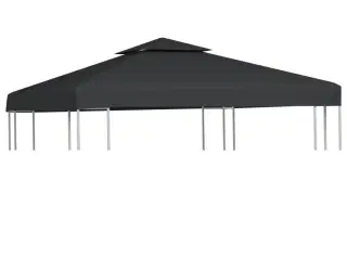 Baldakin til havepavillon 3x3 m 310 g/m² mørkegrå
