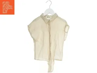 Kortærmet bluse med høj krave fra H&M (str. 146)