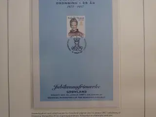 Frimærke og møntsamling Dronning Margrethes 25 år