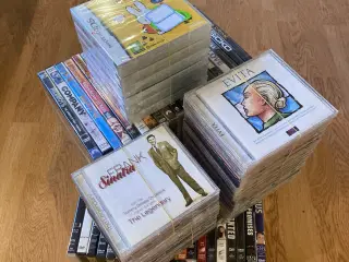 100 blandede DVD,CD og NINTENDO DS