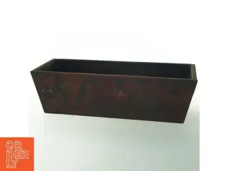 Antik blomstret træ kasse (str. 34x14 cm)