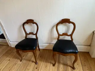 2 antikke stole i rokoko stil