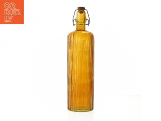 Amber glasflaske med patentlåg (str. 33 cm)