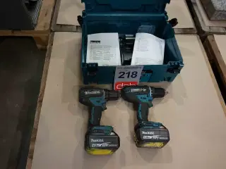 2 stk Makita boremaskiner med to batterier