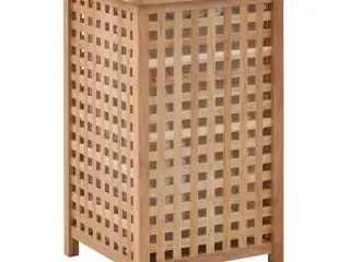 Vasketøjskurv 39x39x65 cm massivt valnøddetræ