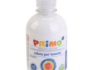 PRIMO Hvid Tekstilmaling 300ml - Kreativ Leg for Børn