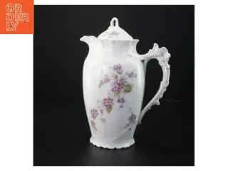 Porcelænskande med blomstermotiv (str. 25 x 11 cm)