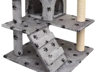 Kradsetræ med sisal til katte 125 cm poteprint grå
