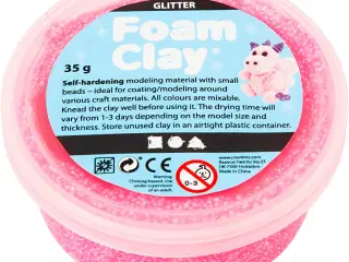 Foam Clay®, glitter, pink, 35g/ 1 ds.