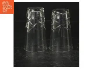 Sæt af slebne glas (str. Ø. 6,5 cm. længde, 10 cm)