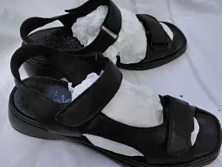 Rieker sandaler dame sort læder str 38