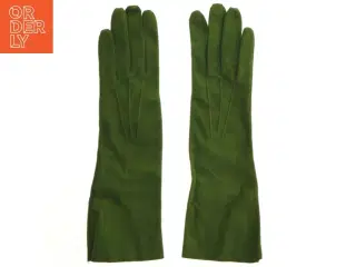 Grønne læderhandsker (str. 33 cm)