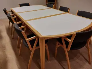 Konferencebord + stole, Kvist møbler