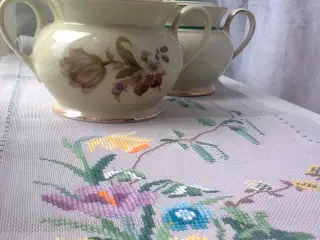 Påskeæg krukker m låg og guld kugle VINTAGE