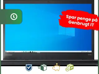 14" Lenovo ThinkPad T470s - Intel i5 7200U 2,6GHz 256GB NVMe 8GB Win10 Pro - Grade C - bærbar computer