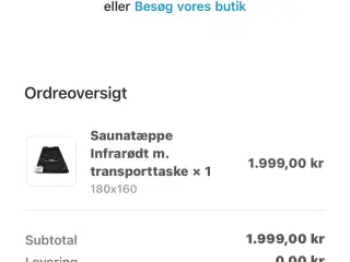 Saunatæppe helt ny. 