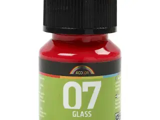 A-Color Glass Rød Lakmaling 30ml - Blank Finish