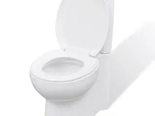 Keramisk hjørnetoilet hvid